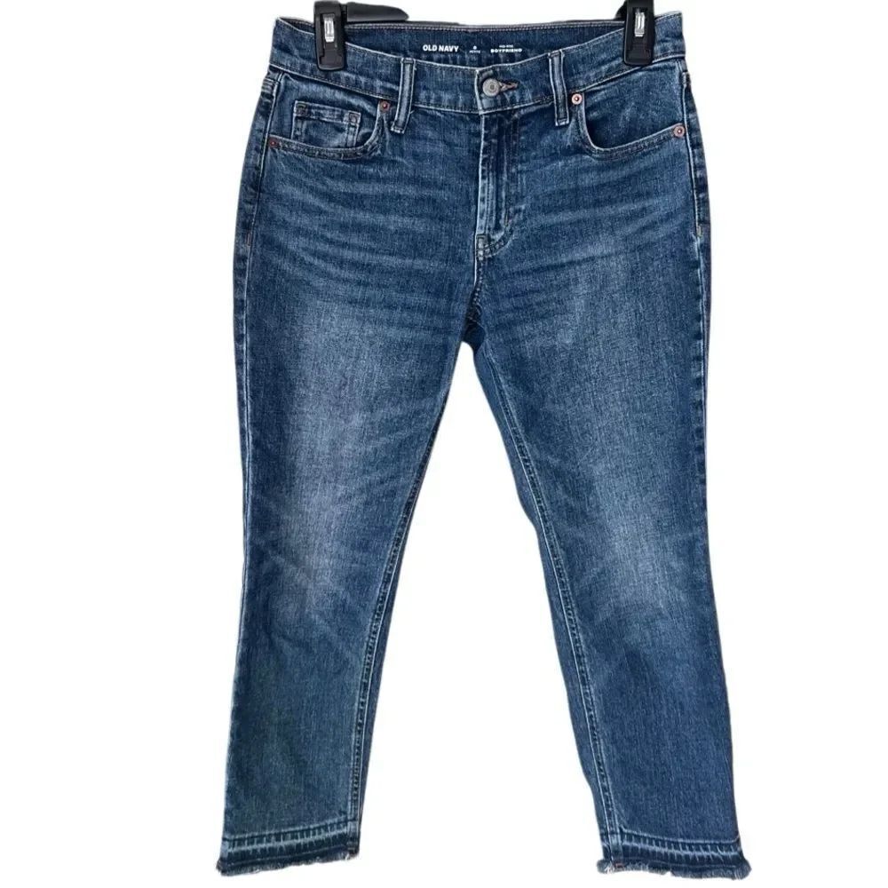 Old Navy Mid-rise boyfriend Capri Denim Jeans Size 0 Petite - Picture 3 of 14
